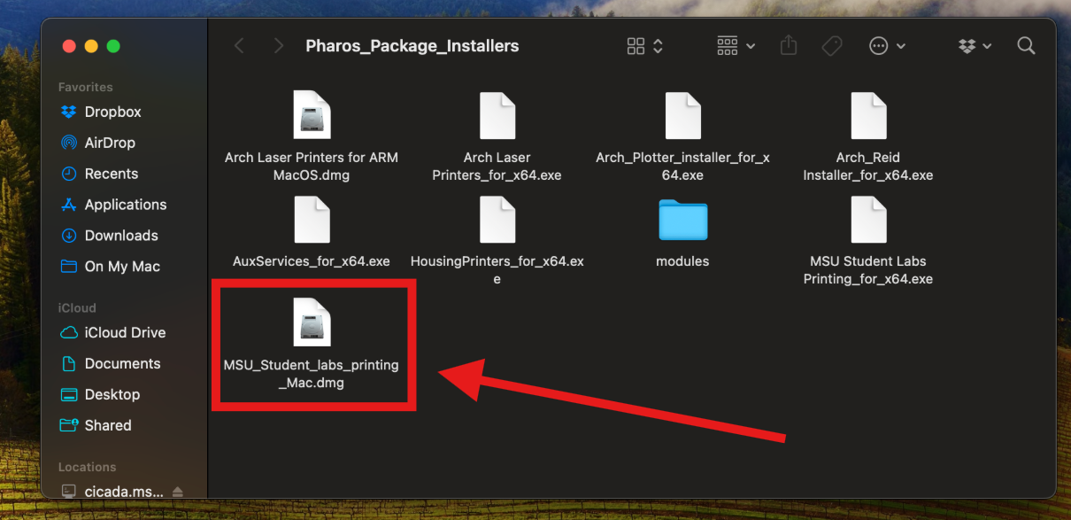 Installing pharos packages Mac 4