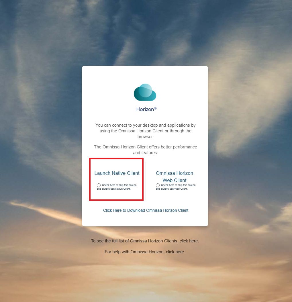 Omissa Desktop Option